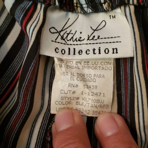 Kathie Lee Collection Stripped Wide Leg Pants - Picture 5 of 7